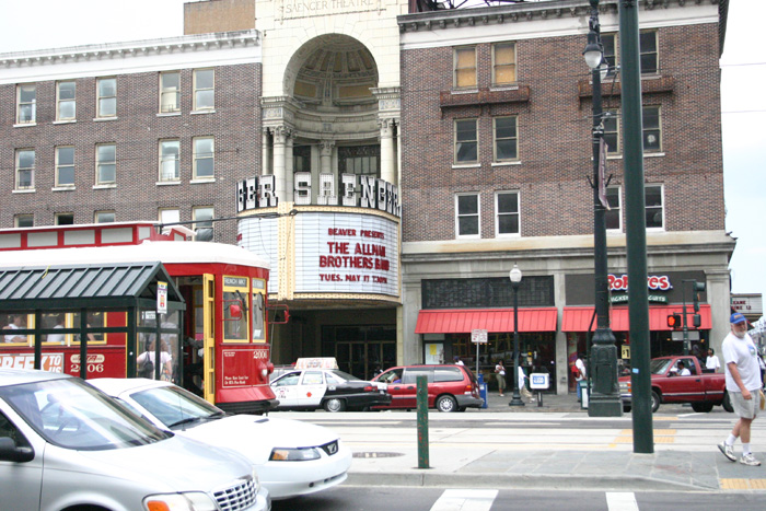 The Saenger Theatre with Streetcar and Patrick