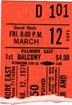 ticket stub for the famous 3/71 fillmore east shows.