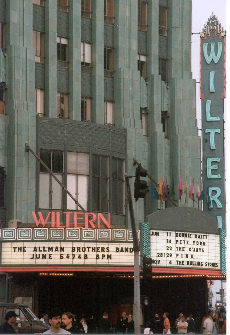 The Wiltern Theatre in Los Angeles, CA.  Photo taken by Scotty Sachs (skydog007@aol.com) on 6-6-02.  Perfect image for disc cover artwork.