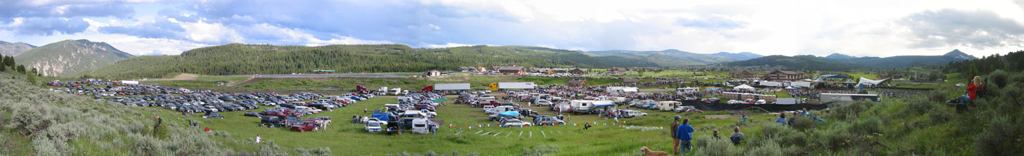 Here's a big 'ol panorama of the scene at Big Sky on the Fourth of July (2004).

It was an awesome show!