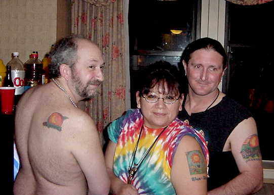 Mitch, Karen and Tim show off their latest tats.
I tried to keep my shirt on, but the crowd begged me to take it off!
Beacon 3/22/03