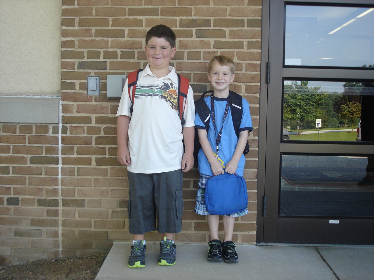 Myles' first day of first grade, August 2009