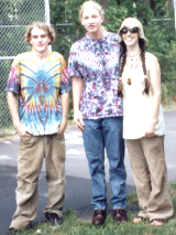 Taken by Holt Pearce 7.2.99 at Virginia Beach, VA GTE Amphitheatre before the show started, including: Greg Pearce(my younger brother), Paco(our friend), & Derek Trucks.