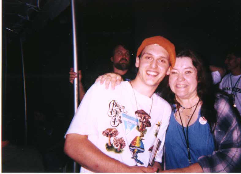 This is a picture of Lana and I, backstage at the Riverbend Music Center in Cincinnati, OH, after the show on the 5th of August, 1998.