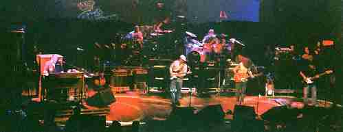 Wide-angle shot of the whole band on stage at the Beacon, March 15, 1999. Courtesty of GotchNJ@aol.com.
