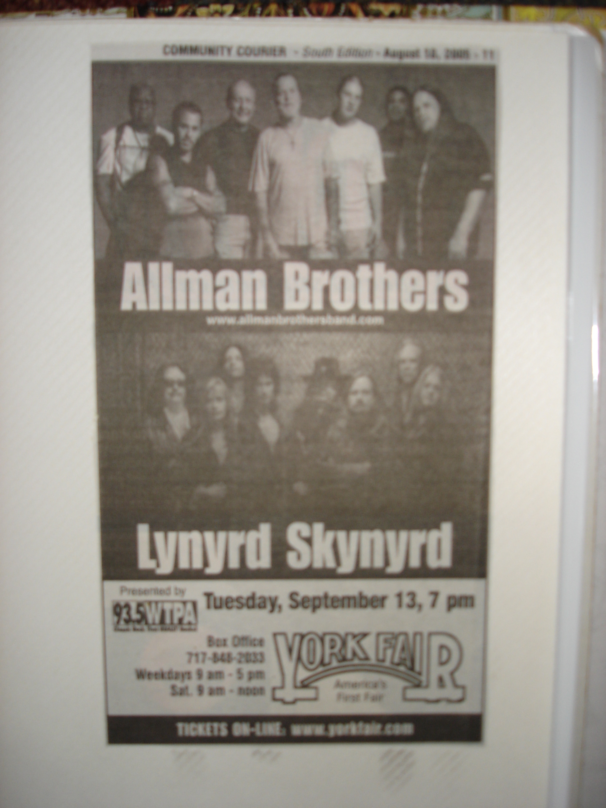 Now that Skynyrd's not playing this show that sort of makes this collectible!